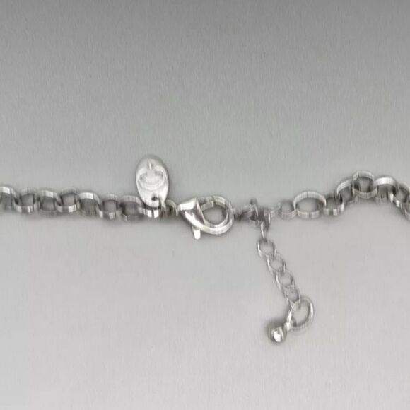 Charming Charlie Necklace Statement Bib Gray Oval Bead Pendants 20" NWOT - Picture 4 of 10